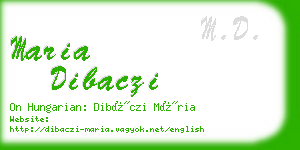 maria dibaczi business card